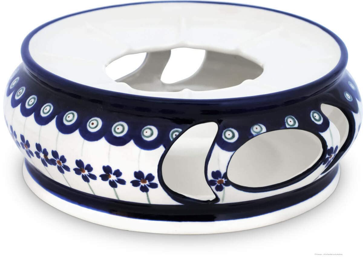Chauffe-plats artisanal décoré 166A Bunzlauer Keramik d'un diamètre de 18,5 cm