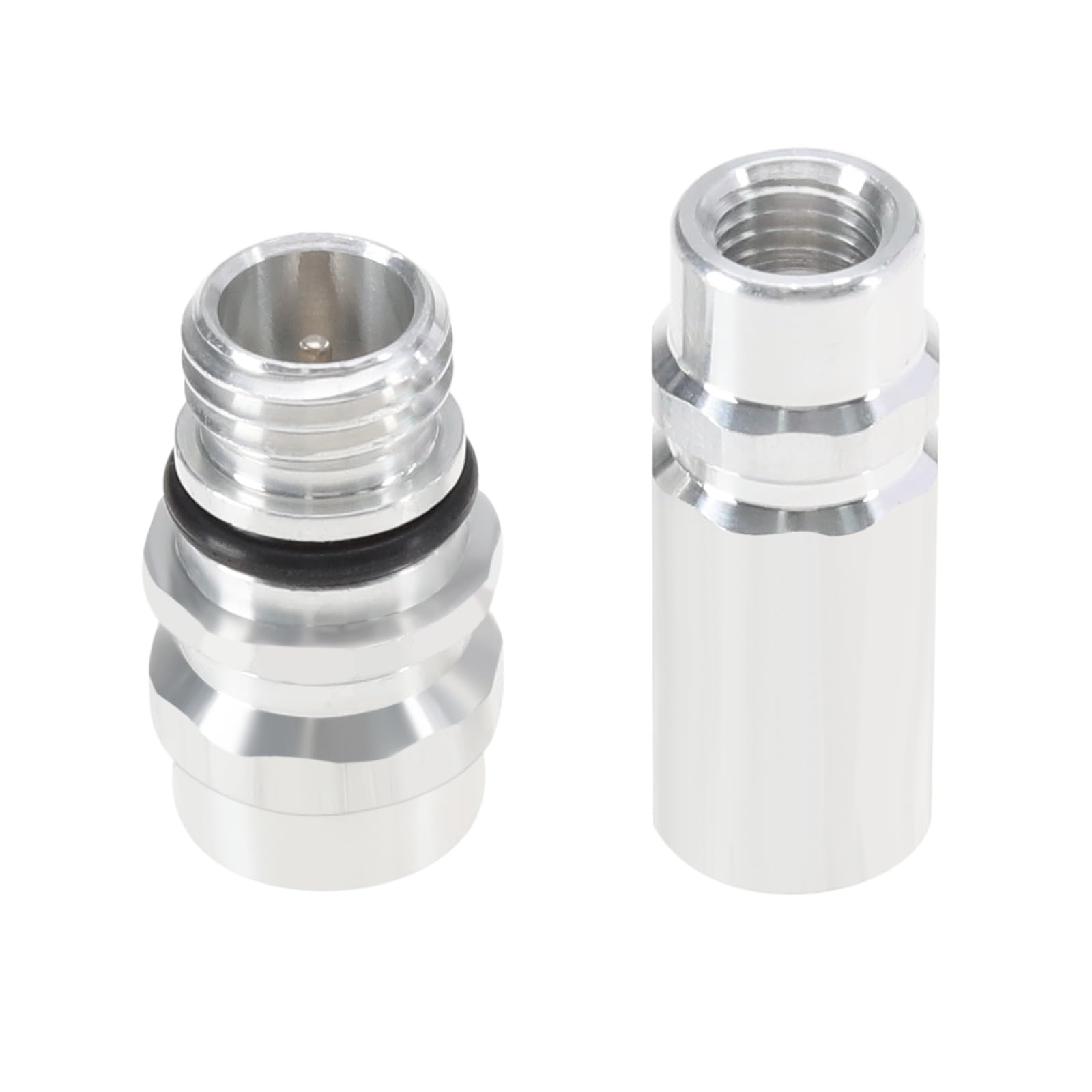Zestaw 2 adapterów do konwersji R134A do systemów klimatyzacji 357820795H 357820795J zawór modernizacyjny ze stopu aluminium