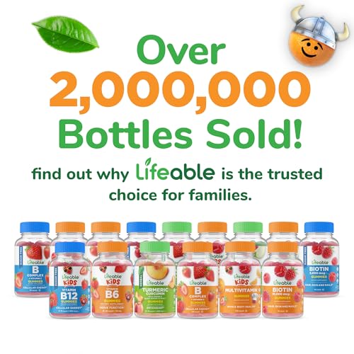 Lifeable Vitamin B Complex with Vitamin C for Kids - Great Tasting Natural Flavor Gummy Supplement - with Niacin, B6, Folic Acid, B12, Biotin & Pantothenic Acid - Energy and Nerve Support, 90 Gummies - Thumbnail 7