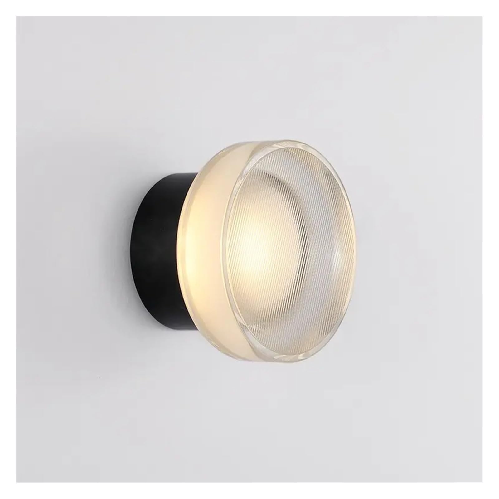 ITOSUI Wall Sconces, Spanish Designer - Glass LED Wall Sconce Simple Luxury Lighting Porch Aisle Background Bedroom Bedside Decorative Light Table(Color:Black)