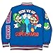 Nintendo Super Mario Bomber Jacket for Boys, Mario and Luigi Bomber Jacket (Bros. Blue, Size 5/6)