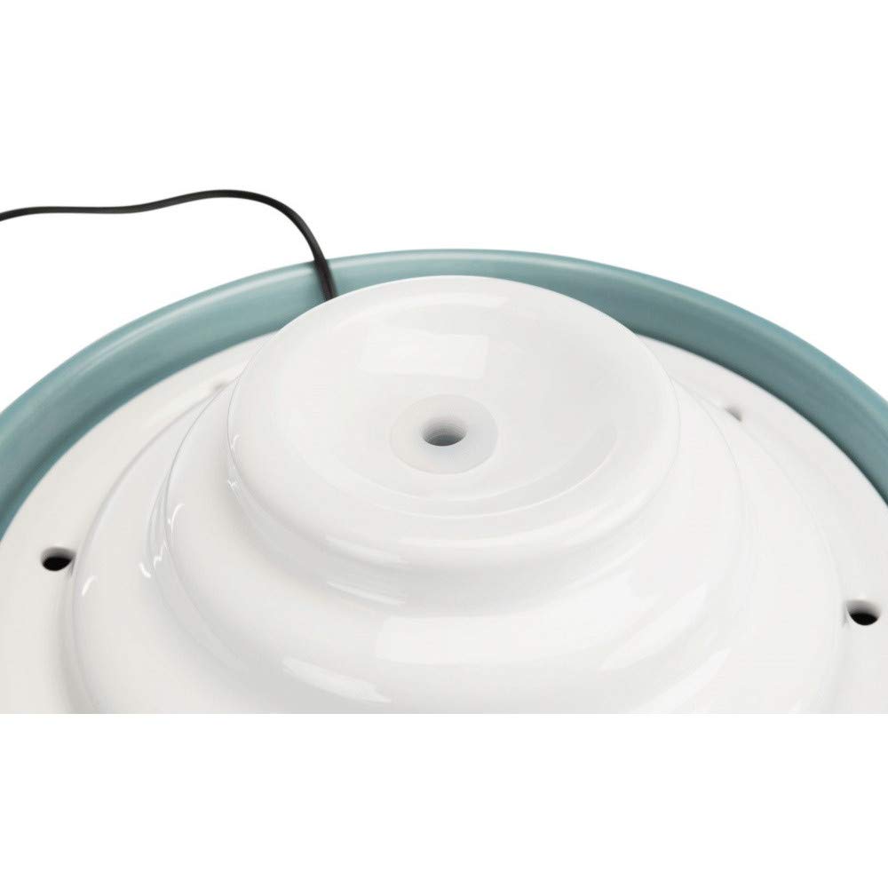 TRIXIE Fontanna do picia Vital Falls ceramiczna 1,5 l/Ø 22 x 13 cm, benzyna/biała, 2,29 kg