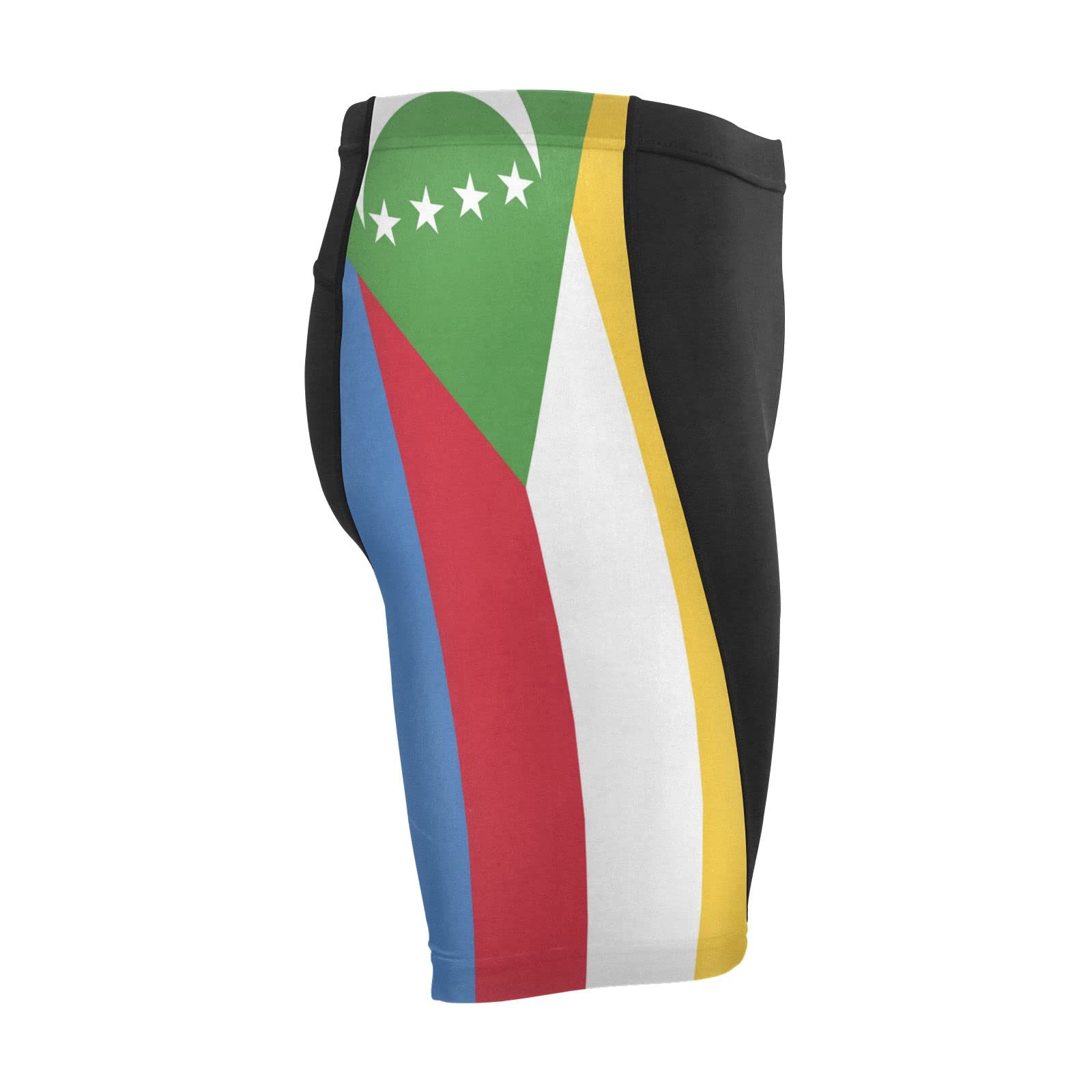 Comoros Flag Men's Bike Shorts Padded Cycling Bicycle Biking Shorts Tight Multicolor