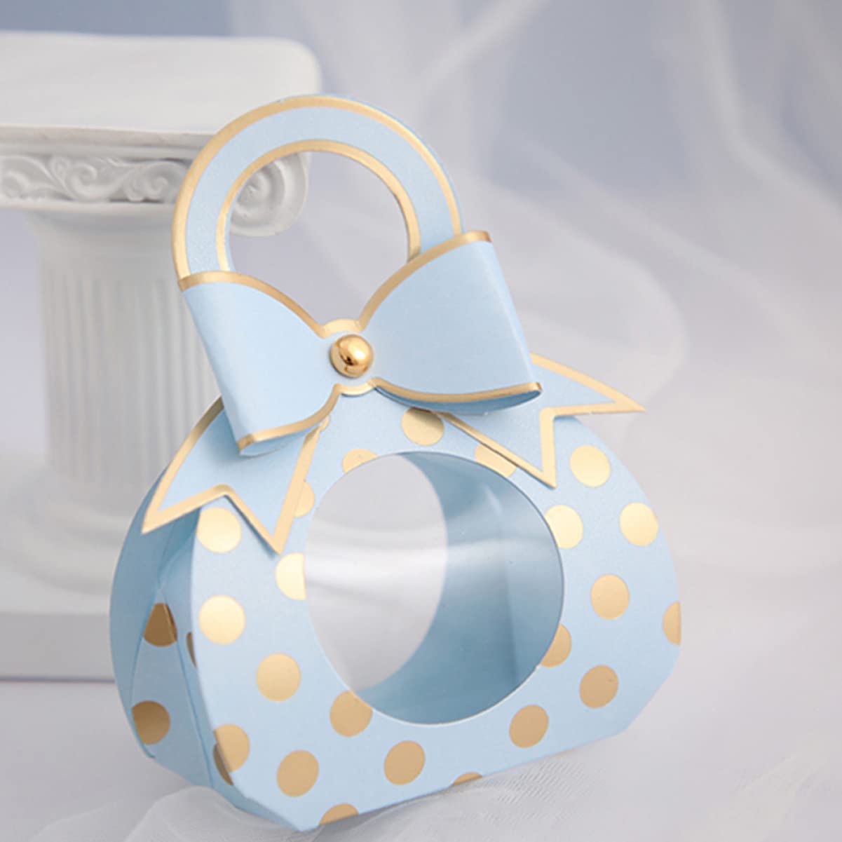 FOMIYES 50 Pezzi Scatola caramelle scatole del matrimonio Scatole cioccolatini per Mini scatole Contenitori del scatole per Blu