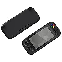 Vista 9 de eXtremeRate PlayVital Black Protective Grip Case for Nintendo Switch Lite, Hard Cover Protector for Nintendo Switch Lite - Screen Protector & Thumb