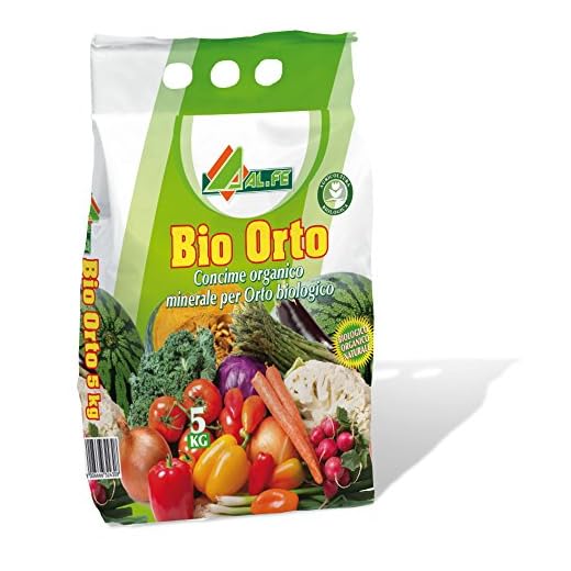 Al.fe - Concime organo minerale NPK 6-5-12 e Magnesio - Per Orto Biologico - 5 Kg