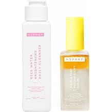 Hyphen Double Brightening Cleanse & Treat Combo |10% Rice Water Face Wash & 18% Brightening & 20% Collagen Boost Face Serum | Brightens & Treats Pigmentation | All Skin Types Pack of 2