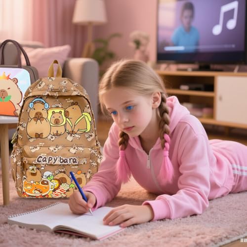 Mochila escolar Capybara ergonómica que alivia el peso de los libros 4