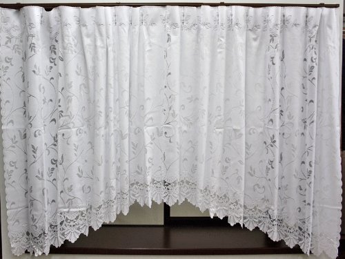 昼間外から見えにくい！ 出窓カーテン アーチ型 4サイズ (丈88cm) - プリンセススタイルカーテン - 商品画像
