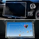 ruiya 【2点セット】 新型 トヨタ ノア ヴォクシー 90系 保護フィルム 専用 10.5インチ ナビ(強化ガラス)+14型 後席ディスプレイ V14T-R72R フィルム 保護フィルム ノア 90系 アクセサリー パーツ 9H キズ防止 汚れ防止 極薄 高感度タッチ 自己吸着 貼付簡単