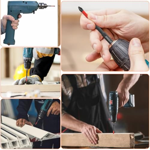 Image of Serplex Set of 12 TS2 Screwdriver Bit Heavy Duty S2 Alloy Steel Hex Shank TS2 Screwdriver Bits with 6 Length Bit for Impact Driver Electric,with Holder