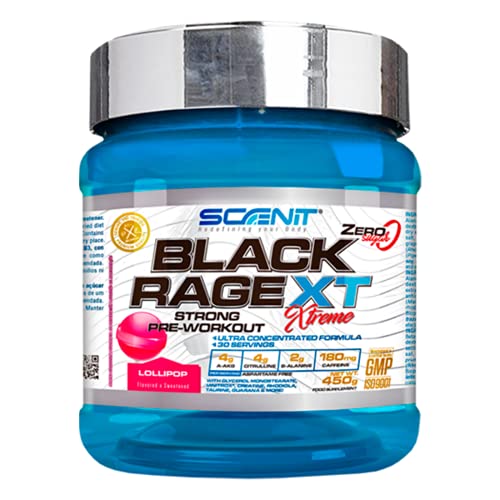 Rabia negra extrema | 450g | Potente pre-entrenamiento profesional | sabor piruleta Pre-entrenamiento con Arginina, Beta Alanina, Citrulina, Creatina, Taurina, Cafeína y muchos más