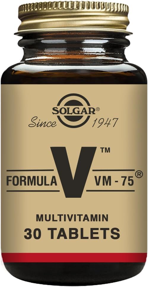 Solgar Formula VM-75 Tablets - Pack of 30 - Helps Reduce Tiredness and Fatigue - Multivitamin Including Vitamins B and C - Vegan, Kosher and Gluten-Free