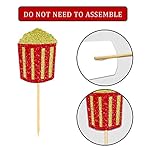 Theater Cupcake Toppers Cake Decoration for Birthday Movie Night Party Supplies Food Pick - Set of 24 - Image 3