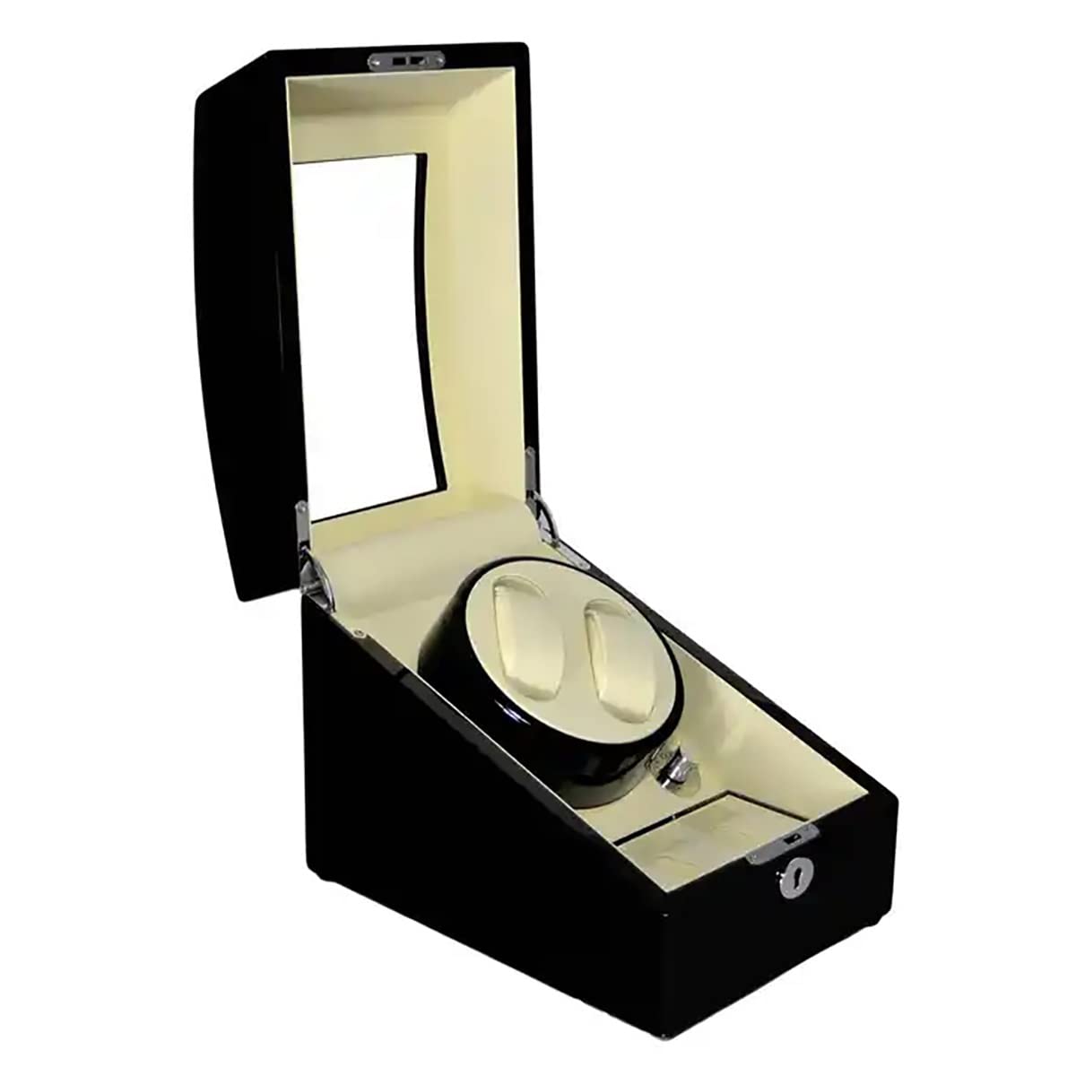 MYUYEE Watch Winder For 2+3 Automatic Watches Luxury Mechanical Watches Storage Case With Quiet Motor Soft Flexible Watch Pillows Wristwatch Display Box (C)