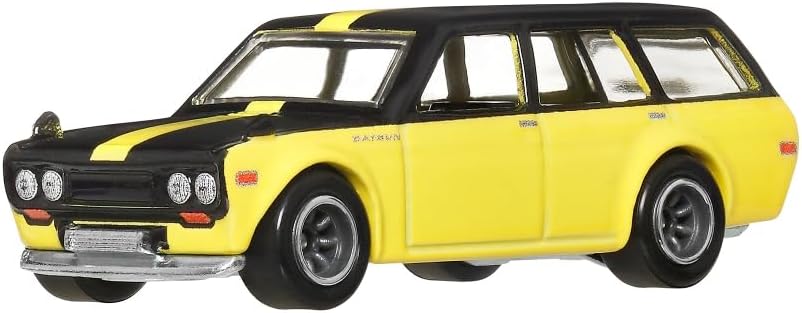 Hot Wheels 1:64 Boulevard 2025 B – Datsun 510 Wagon – Yellow Black Two Tone