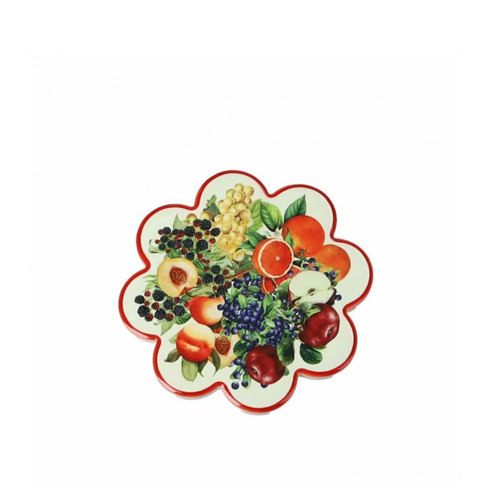 Set Di 4 Sottobicchieri In Ceramica Assorbenti Con Motivo