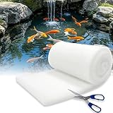 GourragePro Teichfilter-Pad – Ultra-langlebiges, wiederverwendbares Filtermedium für Außenteiche, Koi-/Fischteiche, 5,1 cm dickes, zuschneidbares Wasserfiltermaterial, Großrolle (61 x 142,2 cm