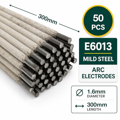 Image of General Purpose E6013 ARC Welding Electrodes Rods for Mild Steel by MKGT (1.6mm, 50)