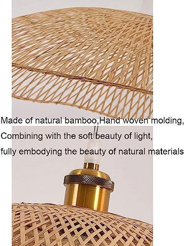 Lámpara colgante de mimbre boho para techos de salones rústicos 3