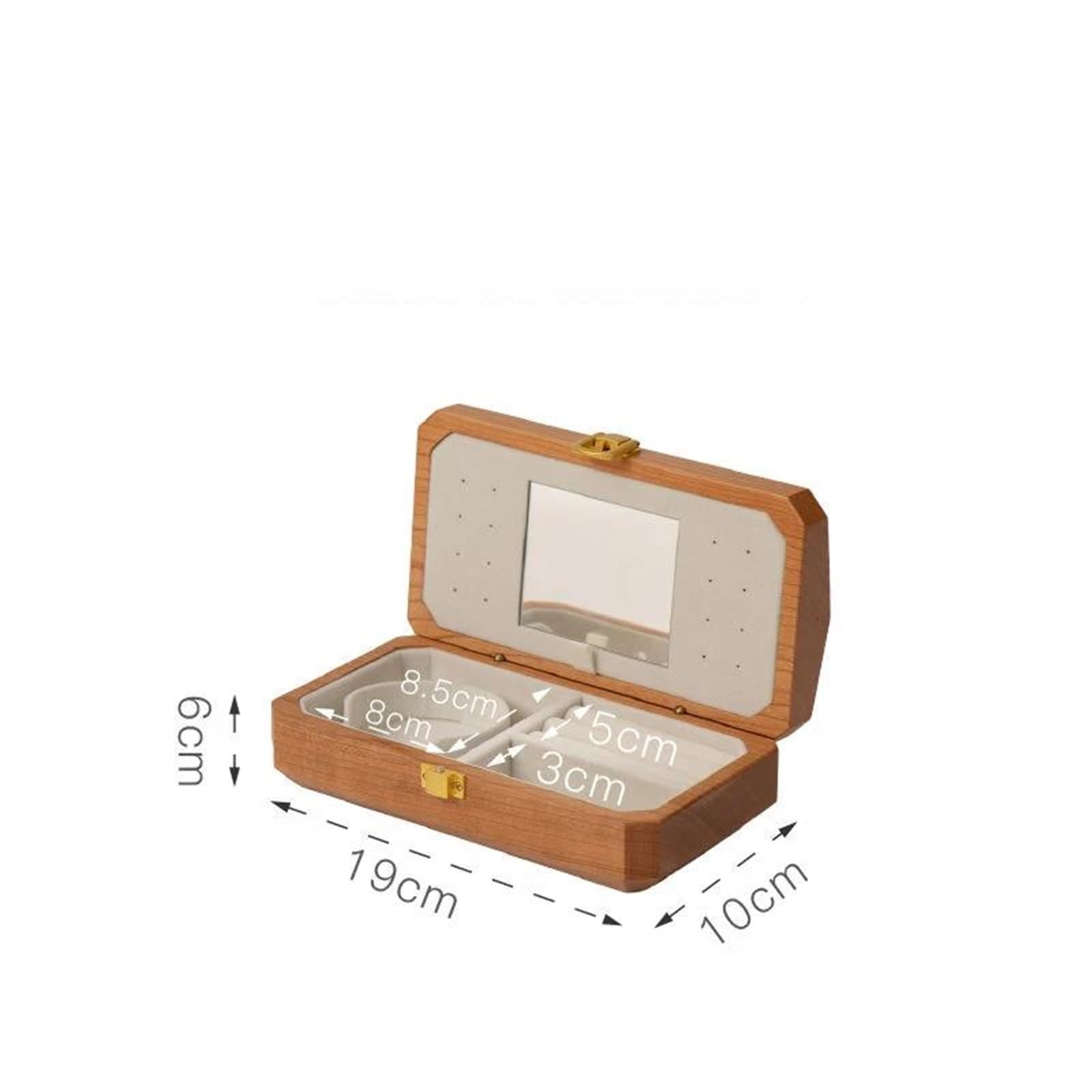 Caja para Anillos de Nogal Negro, Almacenamiento de Joyas, Accesorio portátil para Salir, contenedores organizadores, Cajas de joyería.