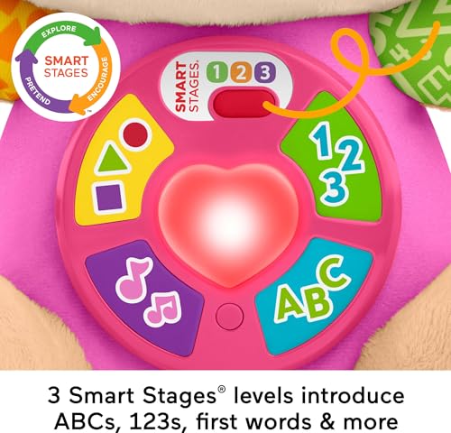 Image of Fisher-Price Baby Toy Laugh & Learn Smart Stages Sis Musical Plush with Lights & Learning Songs for Infants Ages 6+ Months