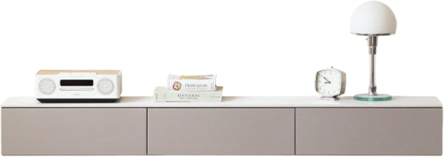 GVAwood Tulipwood Wall-Mounted Suspended Splicing TV Cabinet. 70.9x11.8x8.2 inch / 180x30x21 cm/Gray Color/Slate TV Cabinet (Left)
