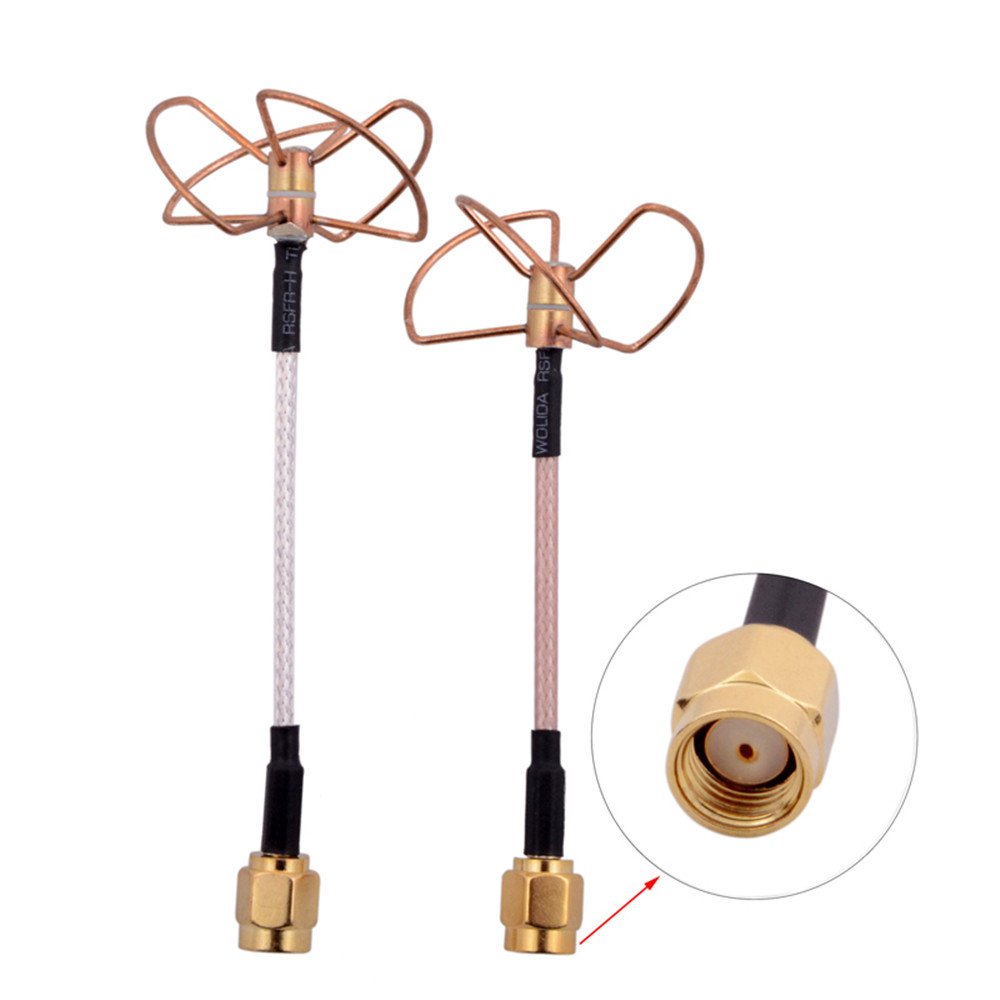 TYXTTGY 2 Pcs 5.8G 2.0dBi-2.5dBi Antenna - 3 Blade Transmitting, 4 Blade Receiving Antenna for Racing FPV Drone