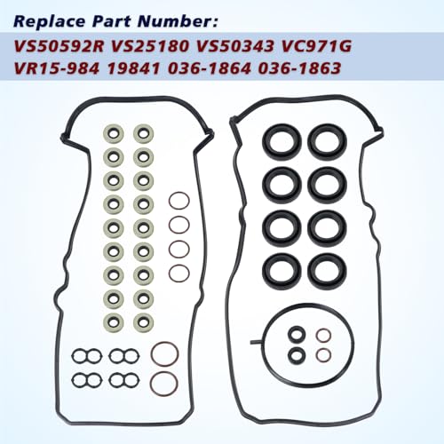 Image of Engine Valve Cover Gasket Set Fits 2003-2009 Toyota 4Runner,2000-2009 Tundra,1998-2007 Land Cruiser,2001-2009 Sequoia,1998-2007 Lexus GS400 /GS430 /GX470 /LS400 /LS430 4.7L Replace#VS50592R
