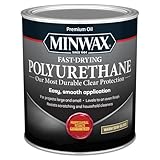 Minwax Fast Drying Polyurethane Protective Wood Finish, Clear Semi-Gloss, 1 Quart