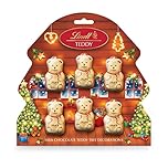 Lindt Teddy Gold Milk Chocolate Christmas Tree Decorations – 60g (6 Teddies) – 2025 Stocking Filler Gift for Him, Her, Adults & Kids