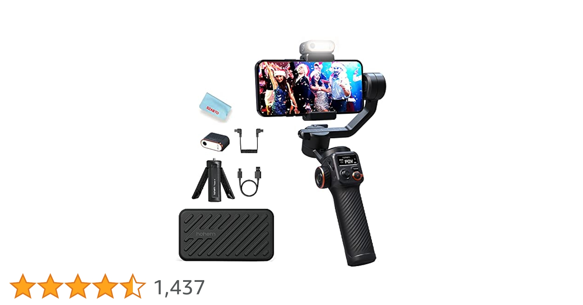Hahem M6 スマートフォン用ジンバル Amazon.com: hohem iSteady M6 Kit Premium Vlogging Combo
