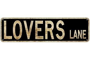Lovers Lane Street Sign Home Wall Decor - Grunge Poster
