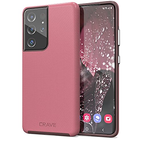 Image of Crave Dual Guard for Galaxy S21 Ultra Case, Shockproof Protection Dual Layer Case for Samsung Galaxy S21 Ultra, S21 Ultra 5G (6.8 inch) - Berry
