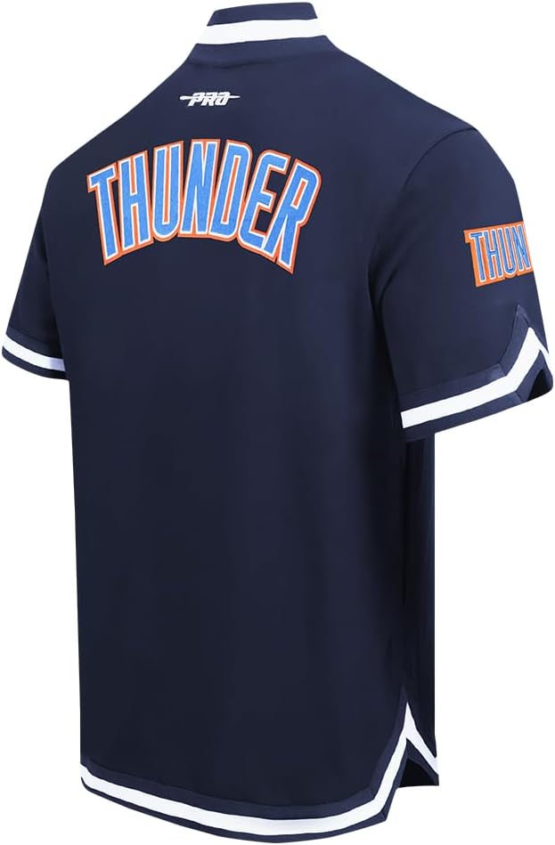 Pro Standard NBA Mens Mens NBA Oklahoma City Thunder Classic Player Cotton Double Knit Button Down - Image 4
