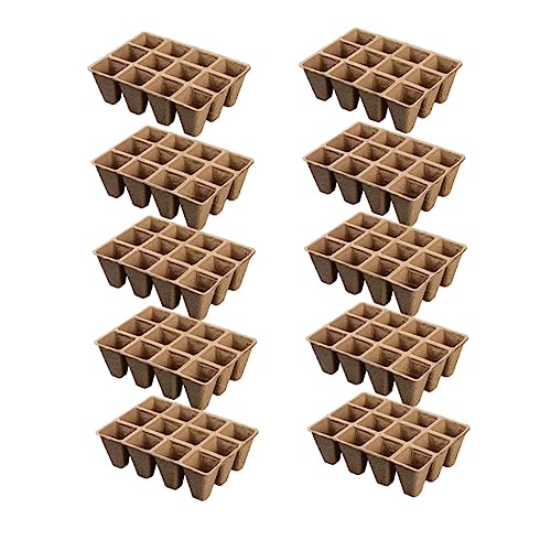 Toyvian 10piezas Copa De Plántulas De Papel Celulósico Bandeja De para Viveros y Jardines Bandejas para Plantar