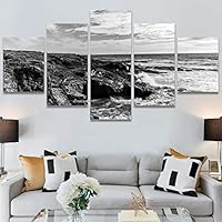 SIGNWIN 5 Panel Canvas Wall Art High Contrast Scenery for Home Decorations Ready to Hang - 60
