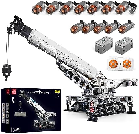 Mould King 17002 Technology Crane Building Kits, MOC Crane Building Blocks Set to Build, Large Truck with Motor, 4000 PCS for Age 14+ Teens/Adult