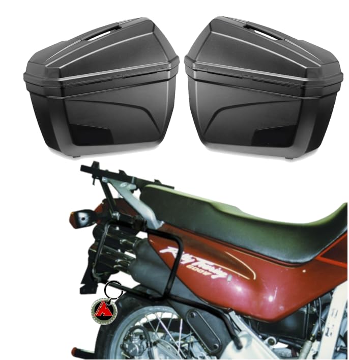 Generico Set Coppia Borse GIVI Laterali E22 con Portavaligie Givi PL131 incluso per Transalp XL 600 V 1994 1995 1996 1997 1998 1999
