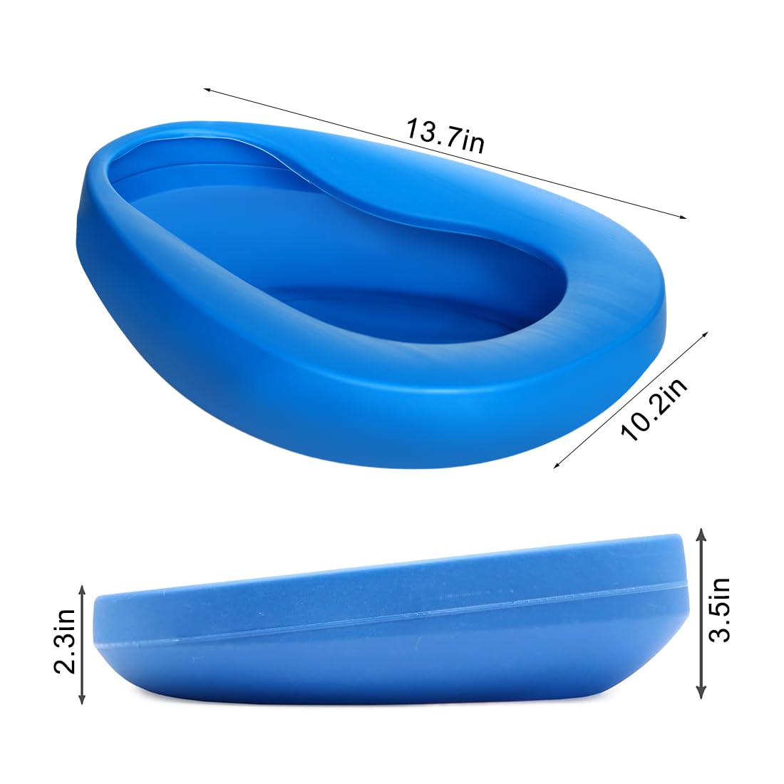 Padelle da letto per uomini e donne, orinatoio da donna, resistente, liscio, in polipropilene, orinatoio, unisex, per donne anziane e pazienti costretti a letto