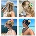 Flower Hair Clips for Women, 8 PCS Hawaiian Claw Clips for Vacation Hibiscus Hair Claw Clips Cute Large Hair Clips for Thick and Thin Hair Plumeria Hair Accessories