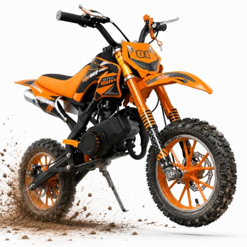Image of 50cc Dirt Bike,2-Stroke Gas Powered Motorcycle,Orange