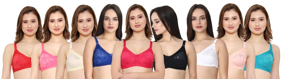 Image of Women Net Non-Padded Wire Free Regular Bra