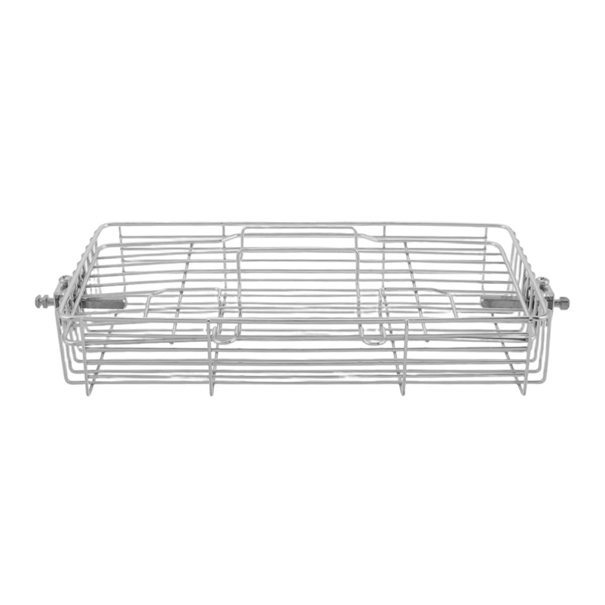 Cestello Rotante Regolabile per Barbecue in Acciaio Inossidabile Argento, Design Espandibile Versatile per Grigliate All'aperto e Picnic