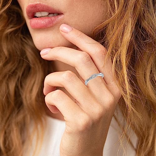 Women's Infinity Ring 925 Sterling Silver Promise Ring for Her Cubic Zirconia Engagement Anniversary Wedding Band Ring for Bridal Size5-102