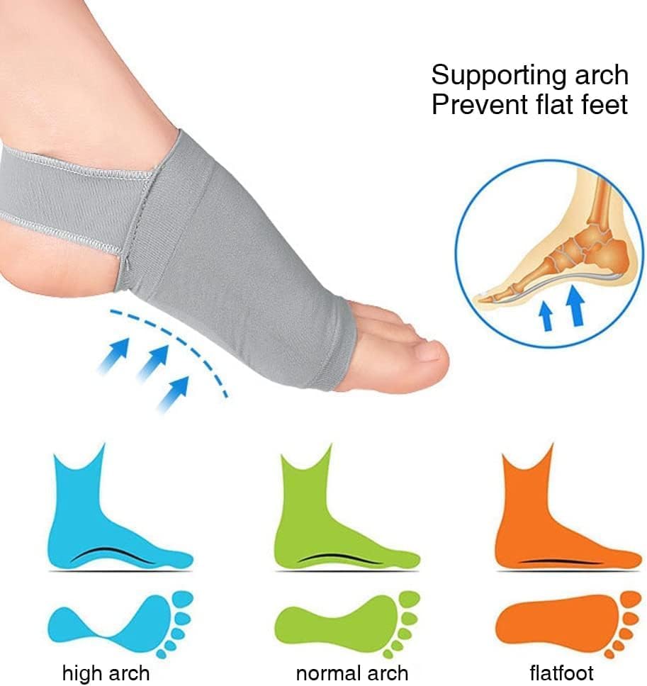 GLITZEN Flat Foot Arch Support for Men & Women | Medial Arch Support for Flat Feet Correction Sleeve with Cushion | Plantar Fasciitis Leg Foot Pain Relief Product | Free Size - 1 Pair 4