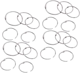 ABOOFAN 100 Peças Anel Fichário Anel De Folha Solta Anel De Plástico Para Papel O Fichário Mini Suprimentos Mini Caderno Espiral Fichário Anel Para Cartões Flash Anéis Para Cartões Flash