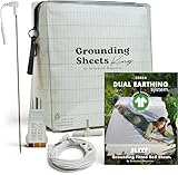 ZEBRA Grounding Sheets King Size - 2X Stronger -GOTS Organic Cotton -Tester & Safety Resistor -16.5 Deep Pocket, King Size Grounding Sheet, King Grounding Sheets, Grounded Sheets, Grounding Bed Sheets