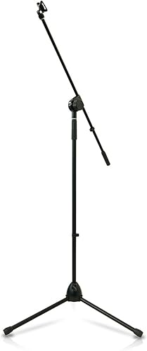 eSmart Stativ fA r Mikrofone  Buddy  Professioneller Aluminium-MikrofonstA nder Mit Klemme und verstellbarem Schwenkarm Musiker ZubehA r