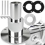 Liekadijiae Durch Rumpf Auspuff Hautanpassung,24mm Gerade Edelstahl 316,Rohrauspuff Schiffshardware Zubehör,standheizung zubehör,für Dieselheizungen, LKW, Boote, Auto